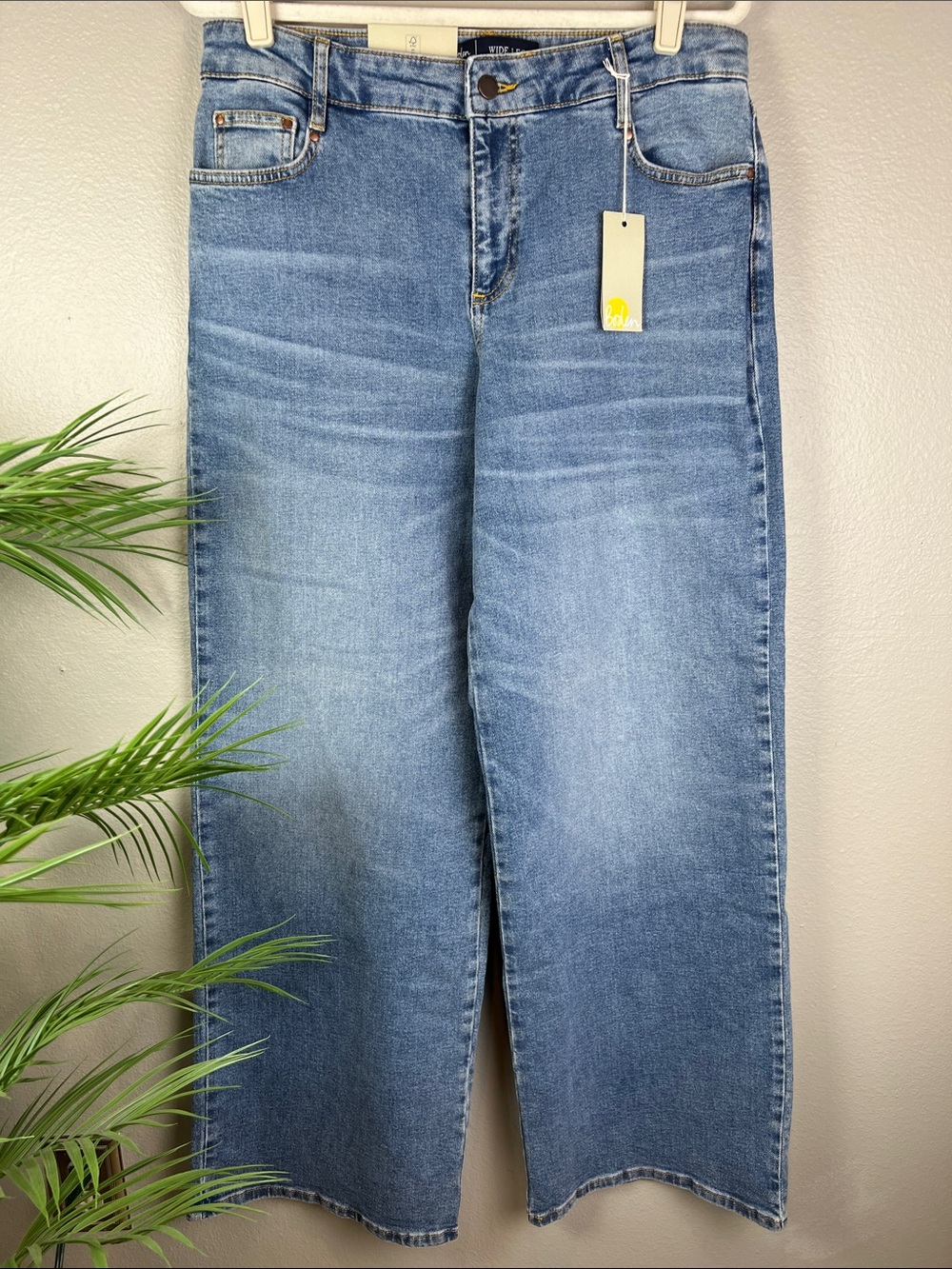Boden Light Blue High-Rise Wide-Leg Jeans Relaxed Fit